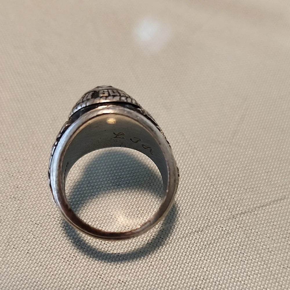 Vintage Class Ring with Aquamarine Gemstone Josten Ladies Sterling Silver 10.92g